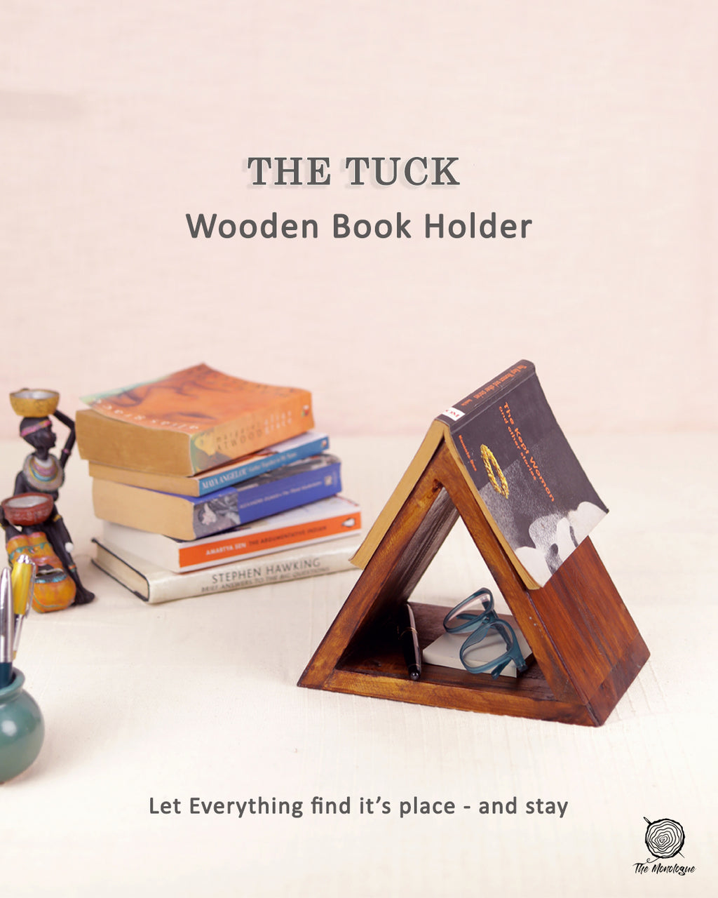 Handcrafted Wooden Book Holder