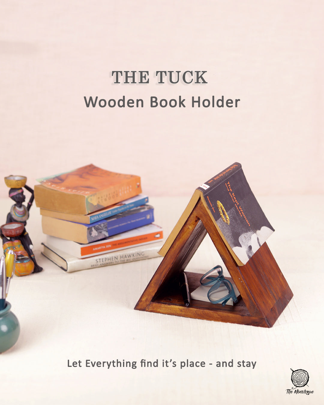 Handcrafted Wooden Book Holder