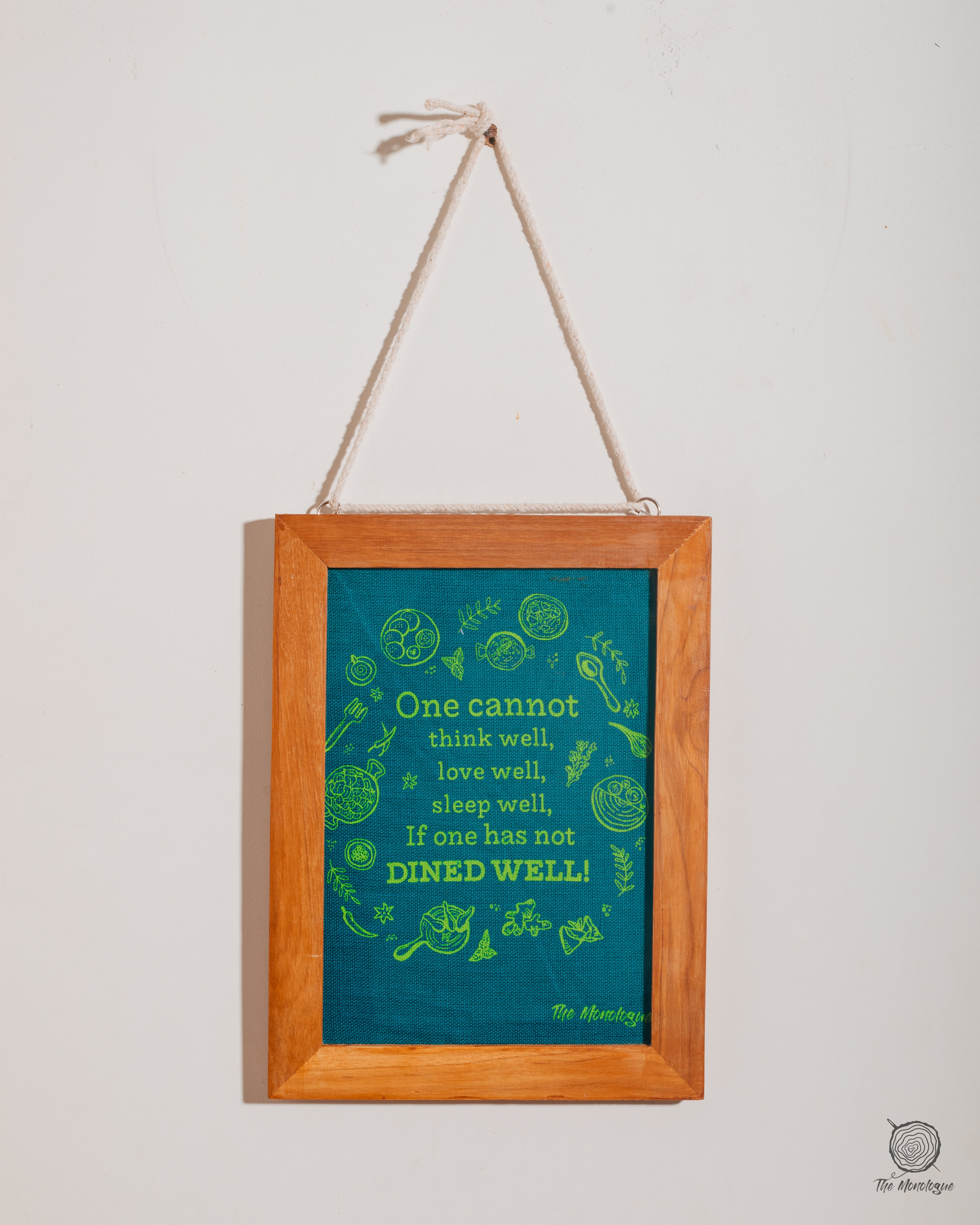 Teak Wood Frame – Handcrafted Fabric Screen Print Wall Art