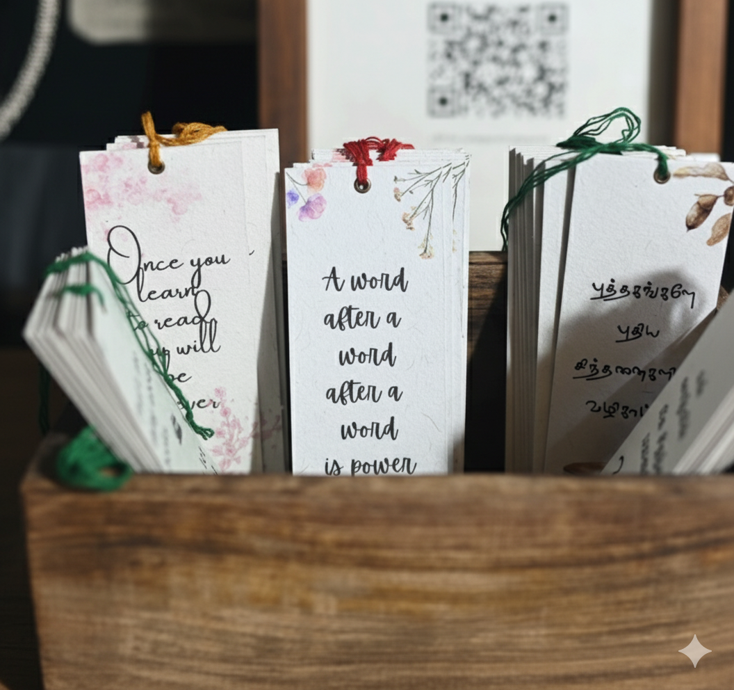 Handmade Bookmark Set(Pack of 3) – Unique Designs | 300gsm Premium Paper