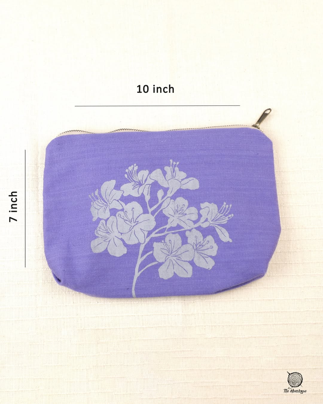 Fabric Pouch Big | Cotton Fabric & Metal Zip
