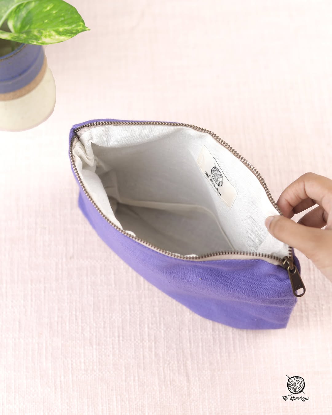 Fabric Pouch Big | Cotton Fabric & Metal Zip